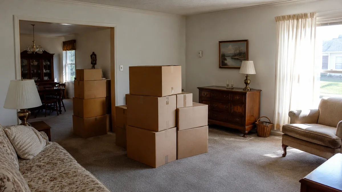 Estate cleanout service in Apex, NC helping a family clear a home