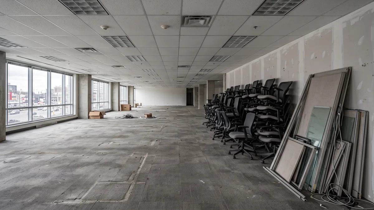 Commercial junk removal and office cleanout in Apex, NC